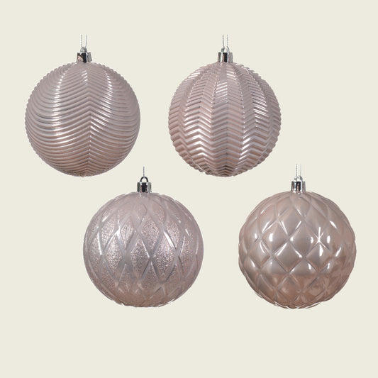 Άθραυστη Μπάλα Ανάγλυφη Σάπιο Μήλο 10εκ Σετ 4 Τμχ