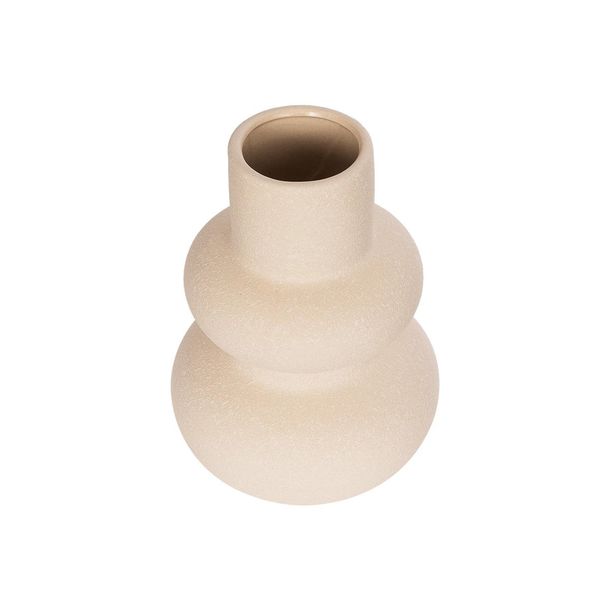 QUARTZ 21254 Διακοσμητικό Κεραμικό Βάζo Μπεζ Π15 x Μ15 x Υ20