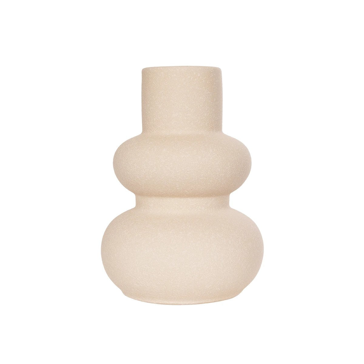QUARTZ 21254 Διακοσμητικό Κεραμικό Βάζo Μπεζ Π15 x Μ15 x Υ20