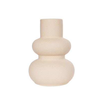 QUARTZ 21254 Διακοσμητικό Κεραμικό Βάζo Μπεζ Π15 x Μ15 x Υ20