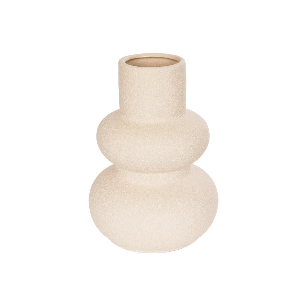 QUARTZ 21254 Διακοσμητικό Κεραμικό Βάζo Μπεζ Π15 x Μ15 x Υ20