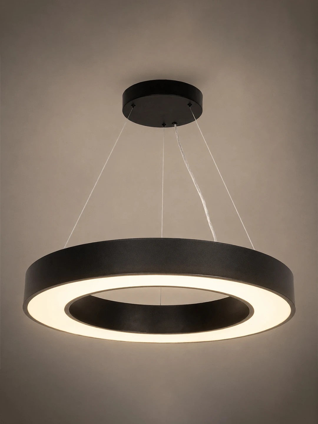 RA KLV-101-0365 Κρεμαστό Φωτιστικό Οροφής LED 67W 6700lm 120° AC 220-240V IP20 Ρυθμιζόμενο Λευκό CCT με Χειριστήριο από 2700K έως 6000K Dimmable - Lumileds SMD Chip - Μαύρο Ματ - Μ60 x Π60 x Υ8