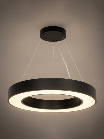 RA KLV-101-0365 Κρεμαστό Φωτιστικό Οροφής LED 67W 6700lm 120° AC 220-240V IP20 Ρυθμιζόμενο Λευκό CCT με Χειριστήριο από 2700K έως 6000K Dimmable - Lumileds SMD Chip - Μαύρο Ματ - Μ60 x Π60 x Υ8