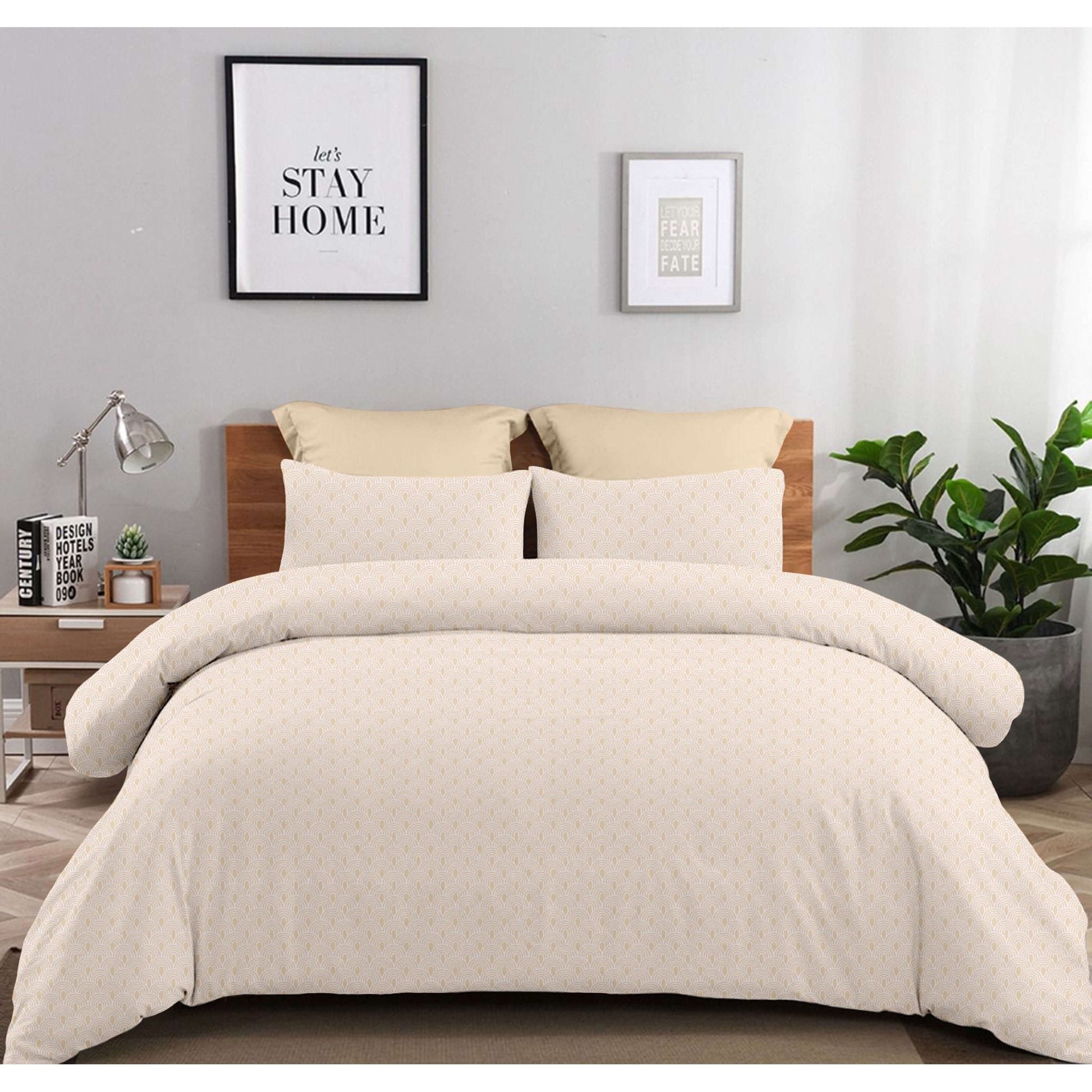 Σετ Σεντόνια 2x(2,45x2,60εκ) + 2x(52x72εκ) Rafaella Beige