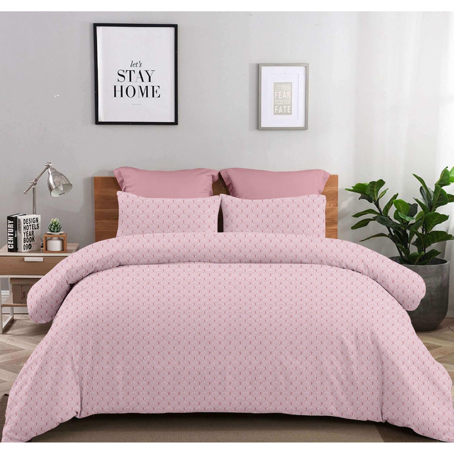 Σετ Σεντόνια 2x(2,45x2,60εκ) + 2x(52x72εκ) Rafaella Dusty Rose