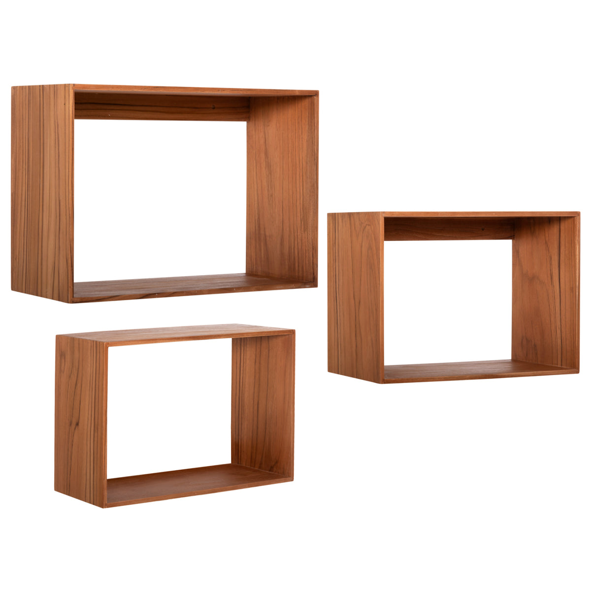 ΡΑΦΙΕΡΑ CHENGIS 3 ΤΜΧ ΞΥΛΟ TEAK ΣΕ ΦΥΣΙΚΟ ΧΡΩΜΑ 60x20x38