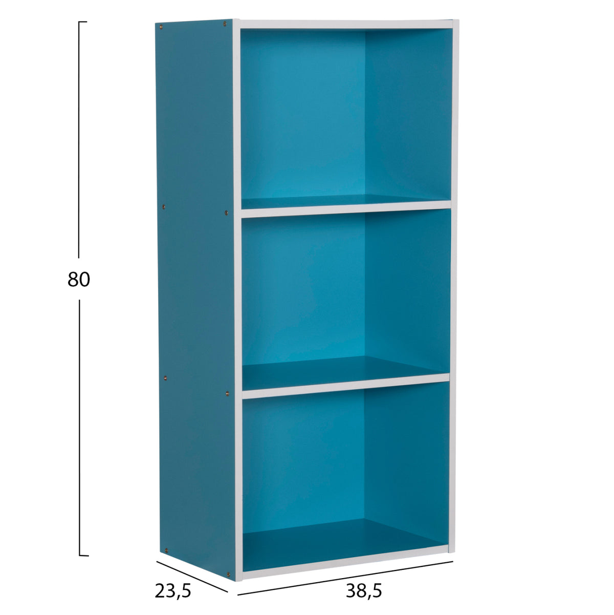 ΡΑΦΙΕΡΑ ΤΟΙΧΟΥ CUBICON ΜΠΛΕ ΛΕΥΚΗ ΜΕΛΑΜΙΝΗ 38,5x23,5x80