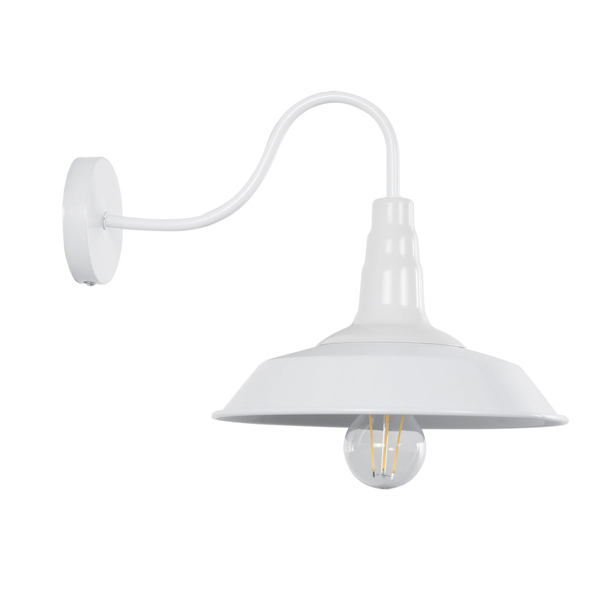 RAY 01066 Vintage Φωτιστικό Τοίχου - Απλίκα με Ντουί 1 x E27 AC 220-240V IP20 - Λευκό - Μ26 x Π37 x Υ32
