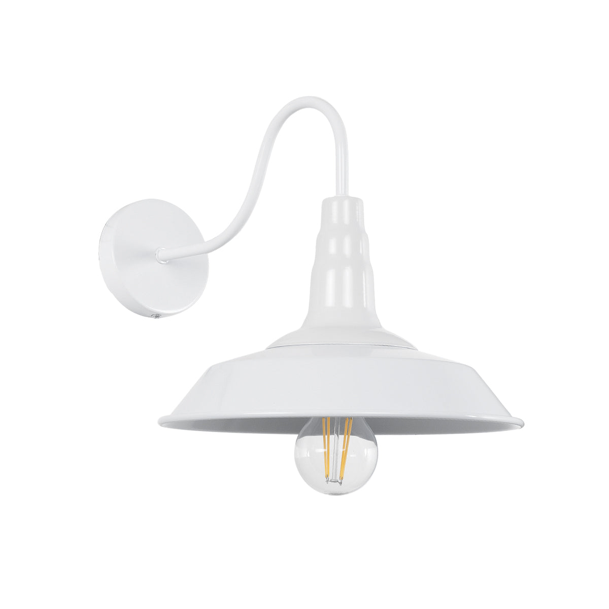 RAY 01066 Vintage Φωτιστικό Τοίχου - Απλίκα με Ντουί 1 x E27 AC 220-240V IP20 - Λευκό - Μ26 x Π37 x Υ32