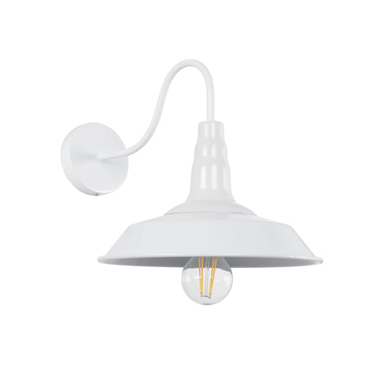 RAY 01066 Vintage Φωτιστικό Τοίχου - Απλίκα με Ντουί 1 x E27 AC 220-240V IP20 - Λευκό - Μ26 x Π37 x Υ32