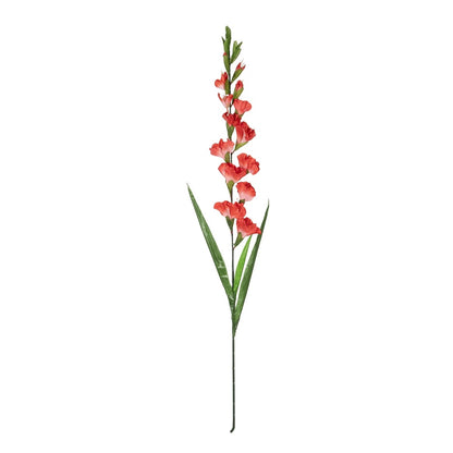 RED GLADIOLUS FLOWER BRANCH 21396 Τεχνητό Διακοσμητικό Κλαδί Γλαδιόλα Y116cm