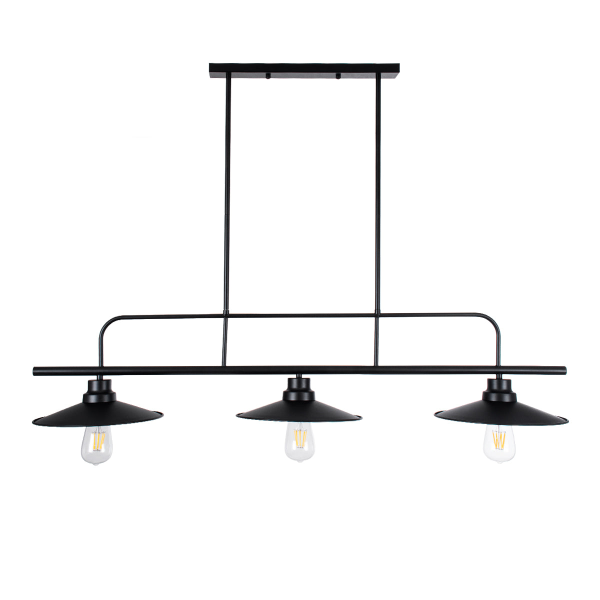REGAL 01009 Vintage Φωτιστικό Οροφής με Ντουί 3 x E27 AC 220-240V IP20 - Μαύρο - Μ110 x Π26 x Υ75
