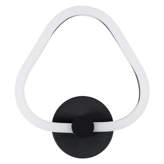 REGINA 61341 Φωτιστικό Τοίχου - Απλίκα Design LED CCT 8W 960lm 360° AC 220-240V - Εναλλαγή Φωτισμού μέσω Διακόπτη On/Off All In One Ψυχρό 6000k+Φυσικό 4500k+Θερμό 2700k Μ25 x Π7 x Υ28.5cm - Μαύρο