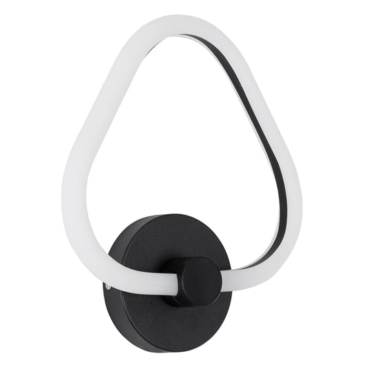 REGINA 61341 Φωτιστικό Τοίχου - Απλίκα Design LED CCT 8W 960lm 360° AC 220-240V - Εναλλαγή Φωτισμού μέσω Διακόπτη On/Off All In One Ψυχρό 6000k+Φυσικό 4500k+Θερμό 2700k Μ25 x Π7 x Υ28.5cm - Μαύρο