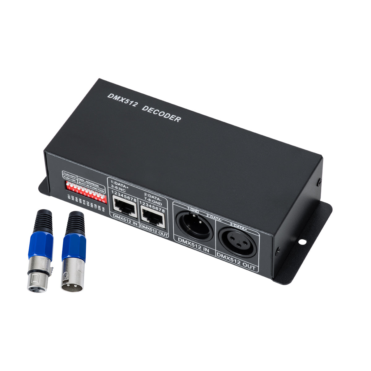 RGBCONTROLLER 73490 DC DMX Master Dimmer / Controller / Decoder Υψηλής Ταχύτητας με 3 x 8A 192W Κανάλια DC 12-24V 24A 576W Max IP20 - DMX512 & RDM - Μ16 x Π9 x Υ6