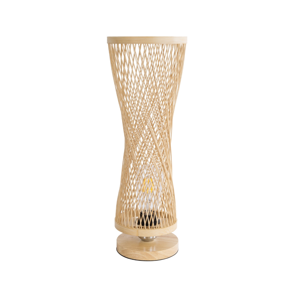 ROWAN 01994 Boho Επιτραπέζιο Φωτιστικό Πορτατίφ με Ντουί 1 x E27 AC 220-240V IP20 - Μπεζ - Μ17 x Π17 x Υ42