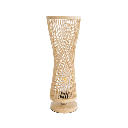 ROWAN 01994 Boho Επιτραπέζιο Φωτιστικό Πορτατίφ με Ντουί 1 x E27 AC 220-240V IP20 - Μπεζ - Μ17 x Π17 x Υ42