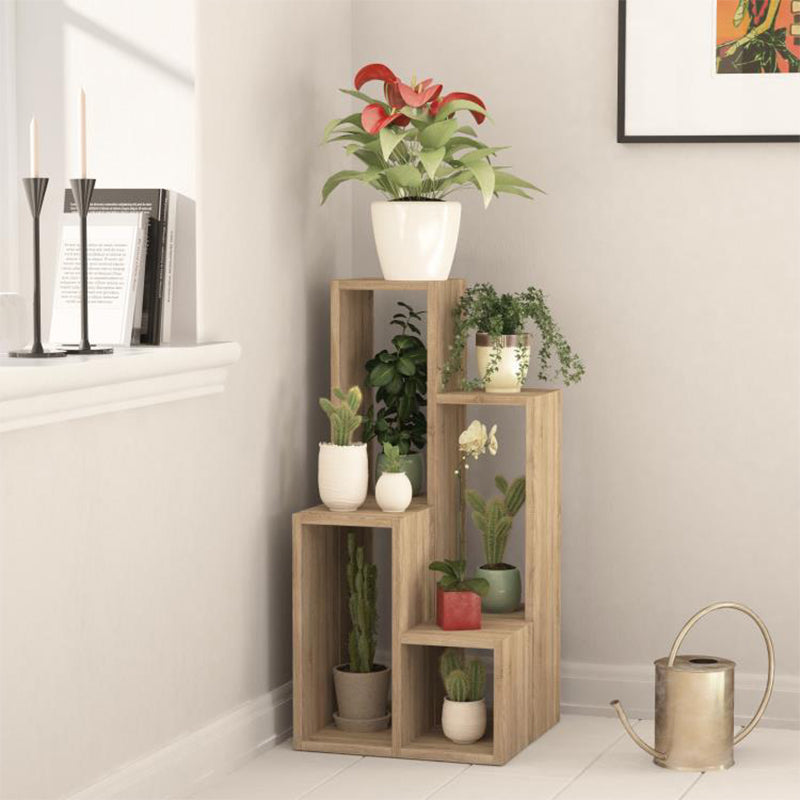 Ραφιέρα - Ανθοστήλη Sule Χρώμα Sapphire Oak 84x20x89