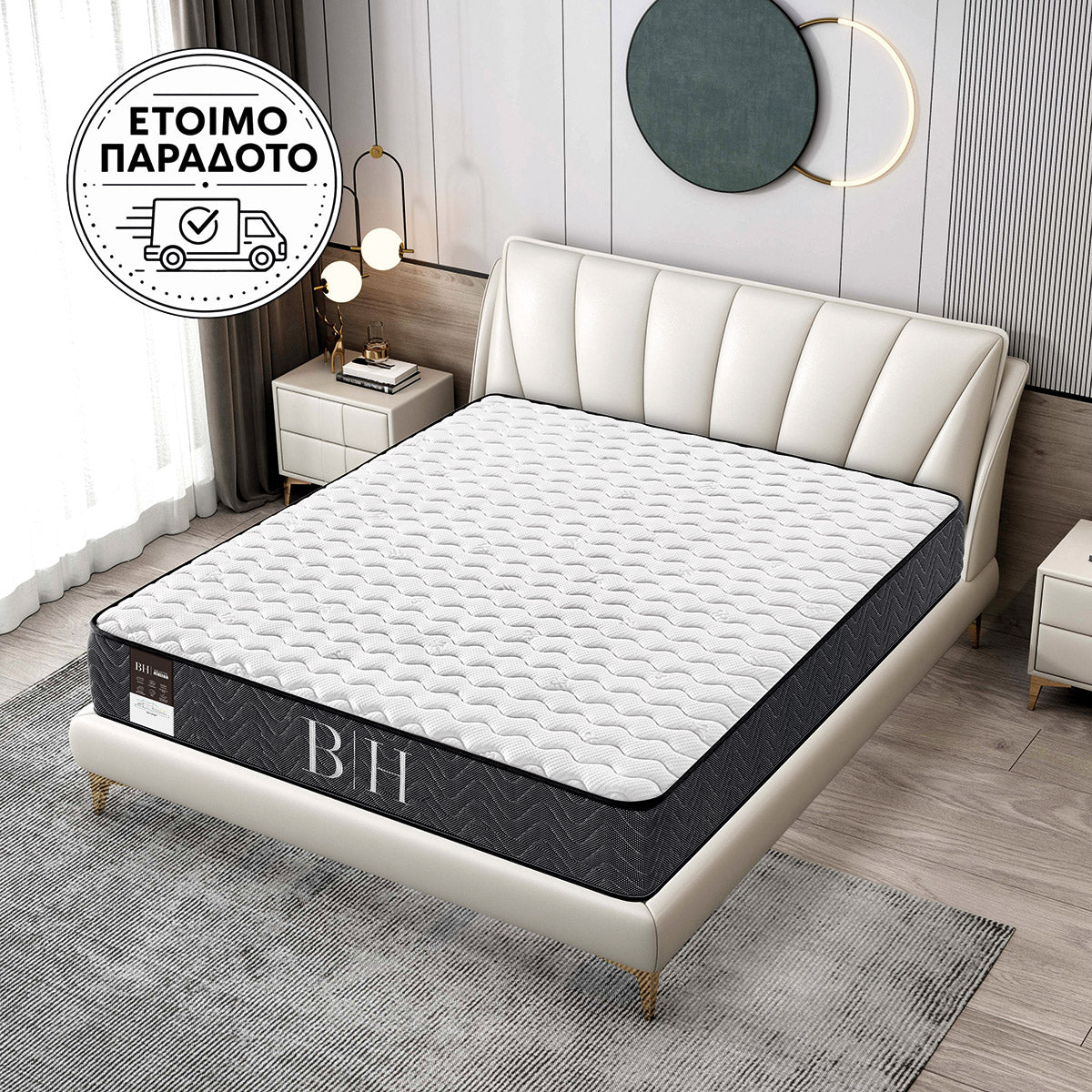Στρώμα Relax Υπέρδιπλο 160x200x28 Λευκό/Ανθρακί