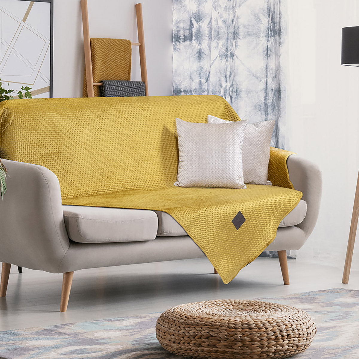 Ριχτάρι Τριθέσιο Velvety Art 8412 180x300εκ Ώχρα