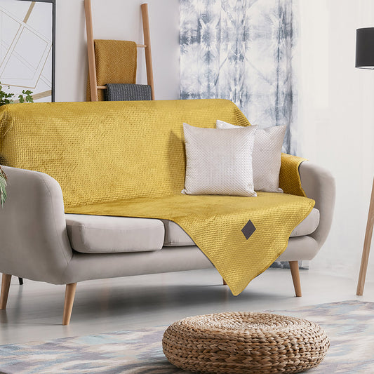 Ριχτάρι Τριθέσιο Velvety Art 8412 180x300εκ Ώχρα