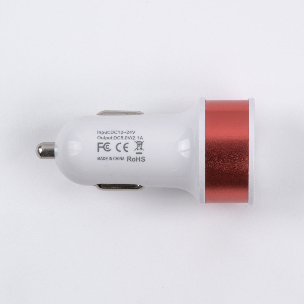 S-90991 Ροζ Φορτιστής Αυτοκινήτου DC 12-24V με 2 Εξόδους USB DC 5V 1.0Α & 2.1A