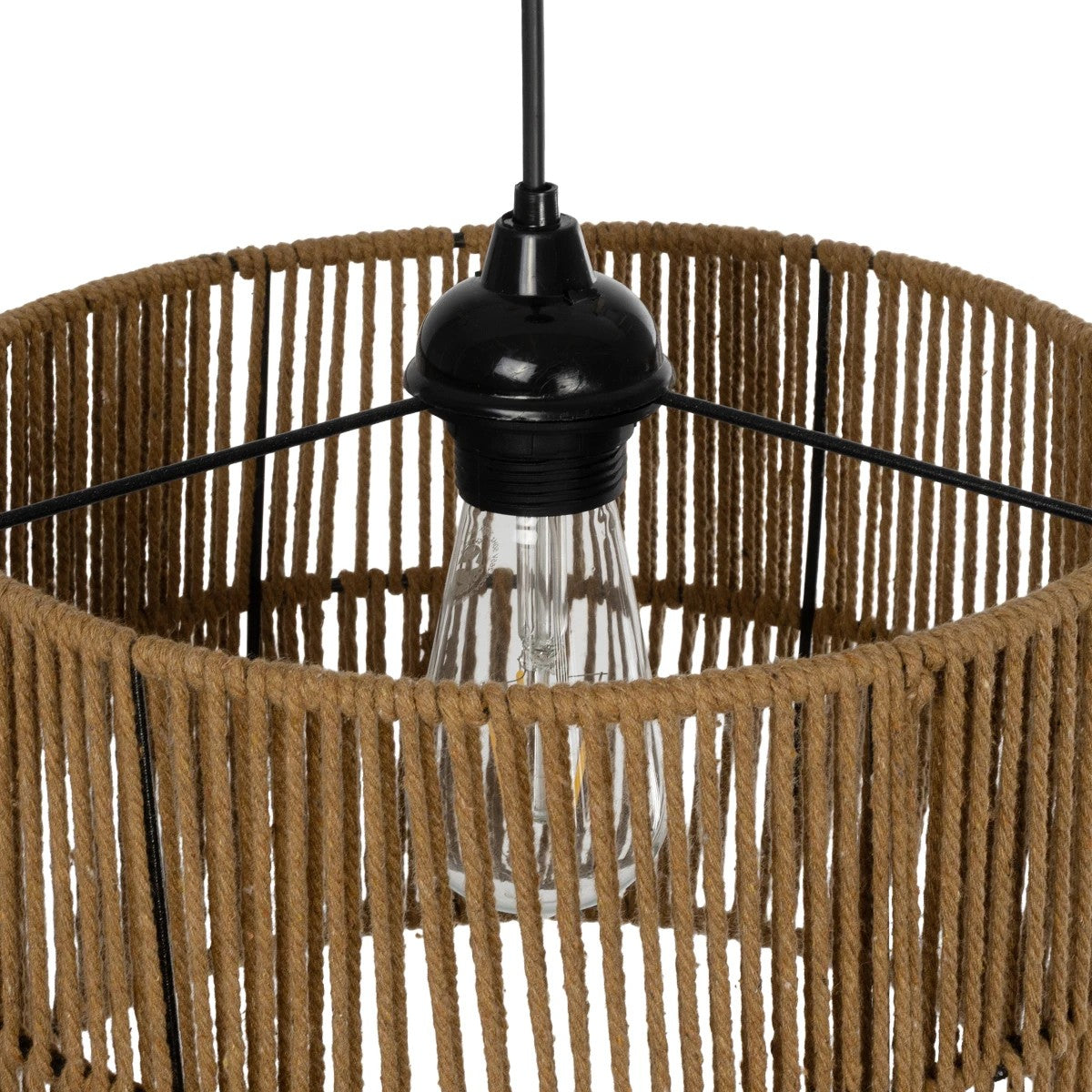 SAFA 205-0085 Boho Κρεμαστό Φωτιστικό Οροφής με Ντουί 1 x E27 AC 220-240V IP20 - Μπεζ - M30 x Π30 x Υ26