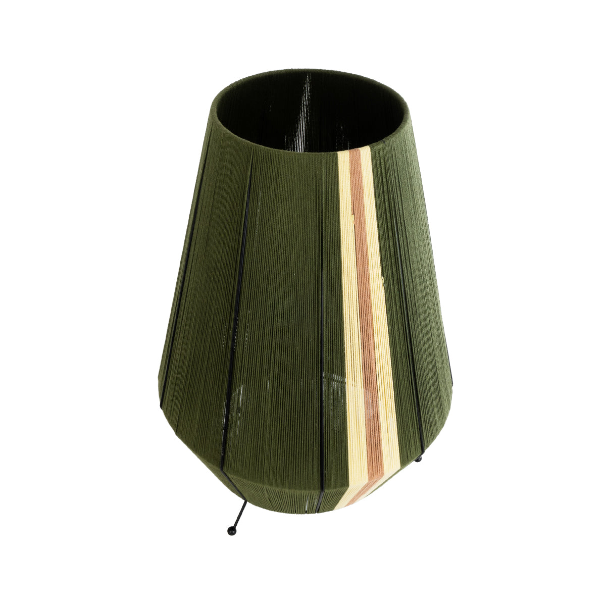 SALERNO 02332 Boho Επιδαπέδιο Φωτιστικό με Ντουί 1 x E27 AC 220-240V IP20 - Πράσινο & Μπεζ - Μ50 x Π50 x Υ70