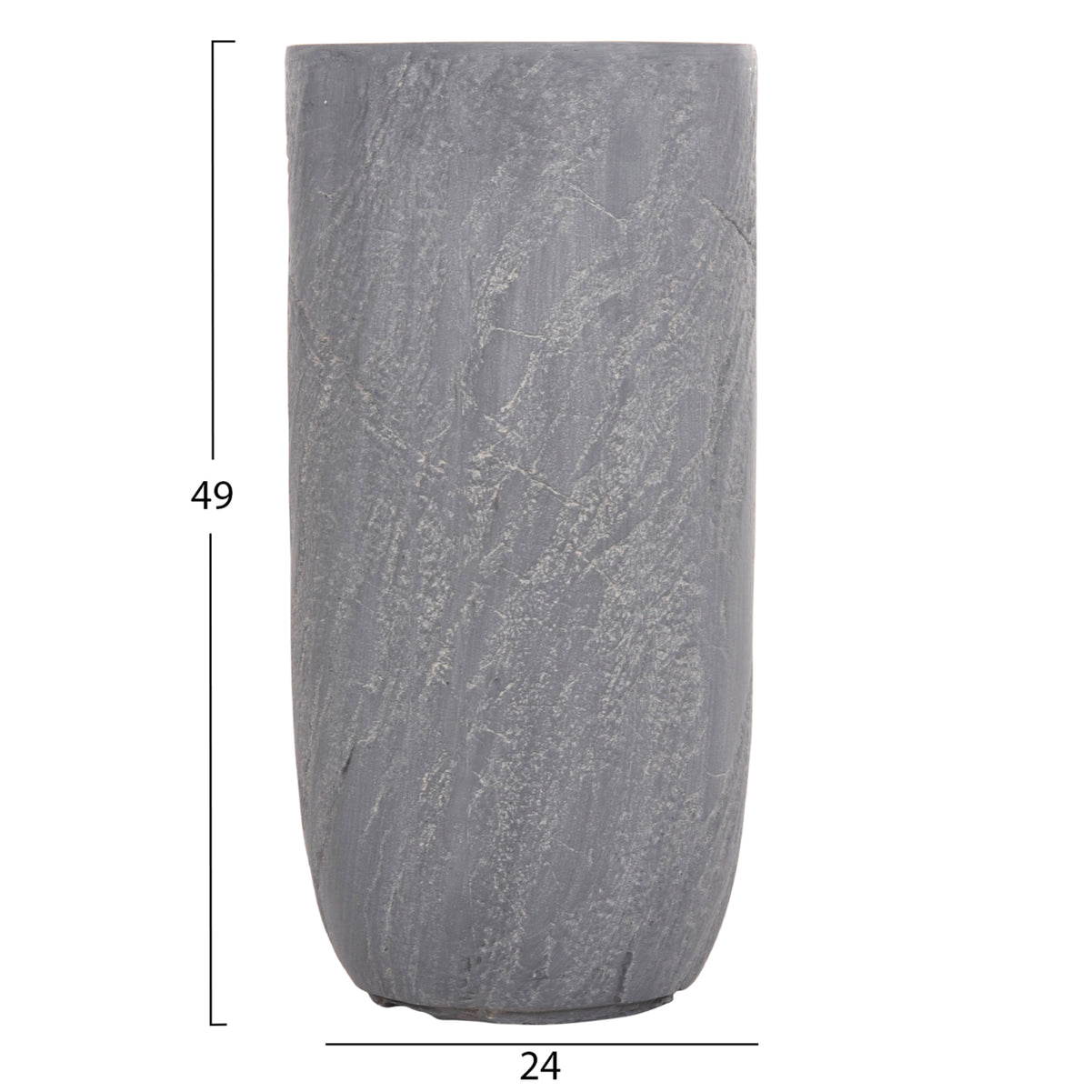 ΣΕΤ 3 ΤΜΧ ΓΛΑΣΤΡΕΣ ΚΥΛΙΝΔΡΟΙ GARDENER FIBERCLAY ΧΡΩΜΑ CEMENT Φ44x79