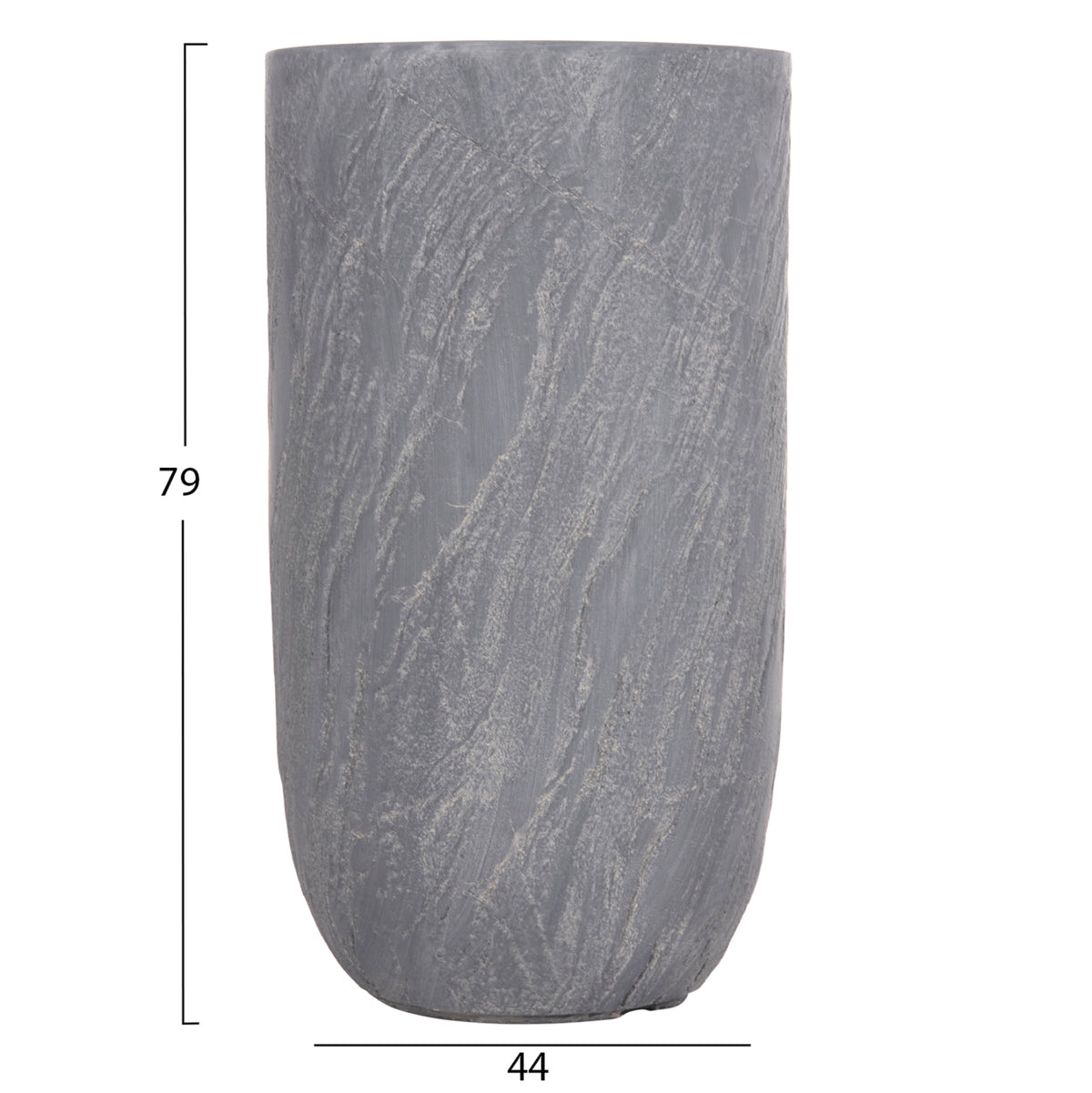 ΣΕΤ 3 ΤΜΧ ΓΛΑΣΤΡΕΣ ΚΥΛΙΝΔΡΟΙ GARDENER FIBERCLAY ΧΡΩΜΑ CEMENT Φ44x79
