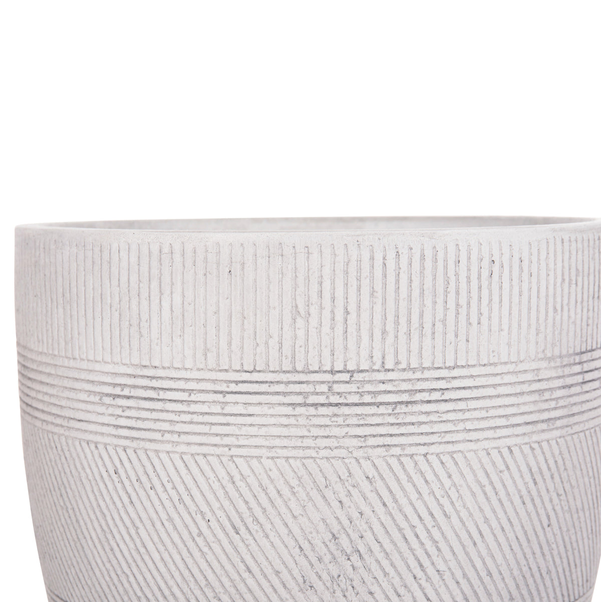 ΣΕΤ 4 ΤΜΧ ΓΛΑΣΤΡΕΣ ΣΤΡΟΓΓΥΛΕΣ GARDENER FIBERCLAY ΧΡΩΜΑ CEMENT Φ44x43