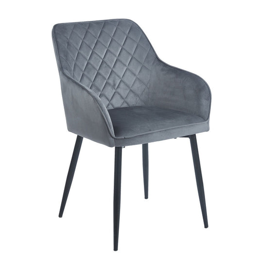SIENA GREY VELVET ΥΦΑΣΜΑ ΠΟΛΥΘΡΟΝΑ ΜΕΤΑΛΛΙΚΗ 54x58x82