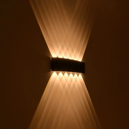 SIXOAD 60678 Μοντέρνο Φωτιστικό Τοίχου - Απλίκα LED 24W 3000lm 30° AC 220-240V Αδιάβροχο IP65 Θερμό Λευκό 2700K - CREE XPE Chip & TÜV SÜD Driver - Μαύρο Ματ - Μ32 x Π5.5 x Υ8