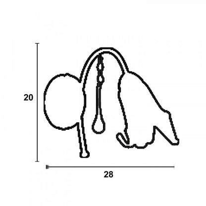 Απλίκα Μέταλλο Μπρονζέ Ε14 με Γυαλί