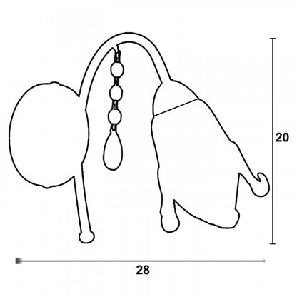 Απλίκα Μέταλλο Μπρονζέ Ε14 με Γυαλί