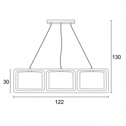 Φωτιστικό Πολύφωτο 3φ Ξύλο/Αμπαζούρ Γκρι Ε27