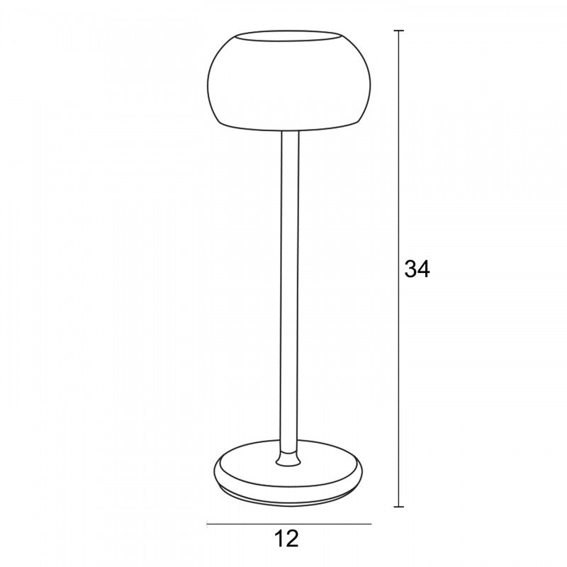 Φωτιστικό Επαναφορτιζόμενο LED 3W 3CCT Dimmable Ασημί