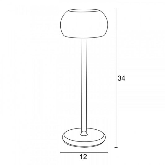 Φωτιστικό Επαναφορτιζόμενο LED 3W 3CCT Dimmable Χρυσό
