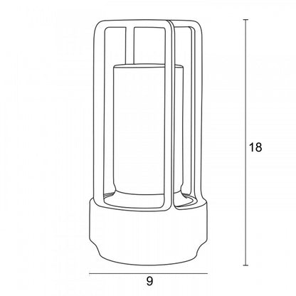 Φωτιστικό Επαναφορτιζόμενο LED 3W 3CCT Dimmable Νίκελ Ματ