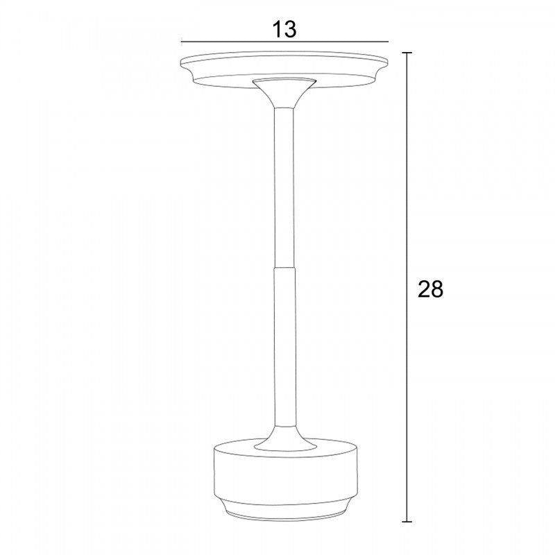 Φωτιστικό Επαναφορτιζόμενο LED 3W 3CCT Dimmable Νίκελ Ματ