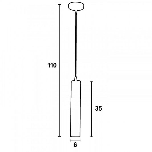 Φωτιστικό Μονόφωτο Αλουμίνιο Στρογγυλό Λευκό GU10 Φ6