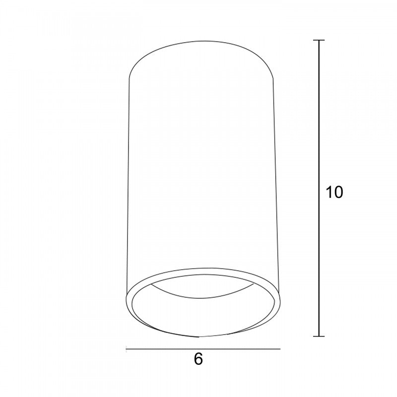 Φωτιστικό Μονόφωτο Οροφής Αλουμίνιο Στρογγυλό Ασημί GU10 Φ6