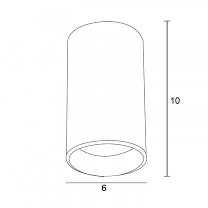 Φωτιστικό Μονόφωτο Οροφής Αλουμίνιο Στρογγυλό Ασημί GU10 Φ6