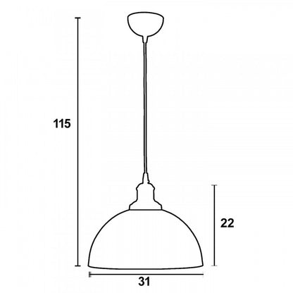 Φωτιστικό Μονόφωτο Αλουμίνιο Λευκό Ε27 Φ31
