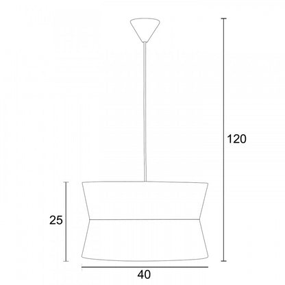 Φωτιστικό Μονόφωτο Αμπαζούρ Διπλό Καφέ/Εκρού Ε27 Φ40