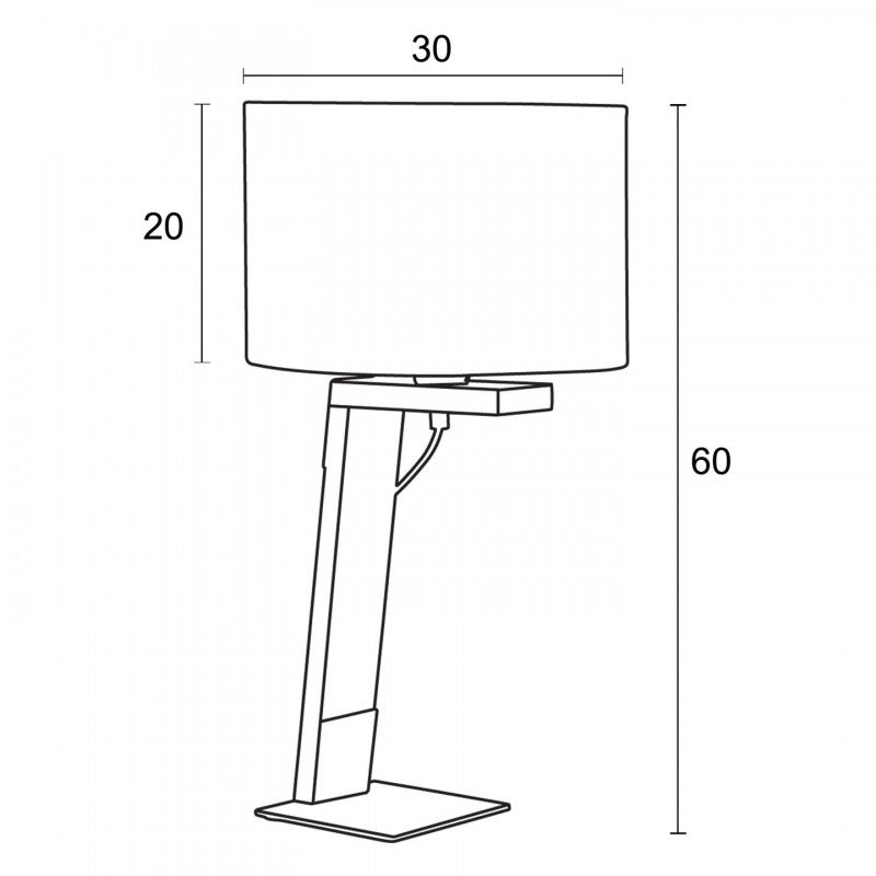 Επιτραπέζια Λάμπα Φωτιστικό Ξύλο/Αμπαζούρ Μόκα Ε27