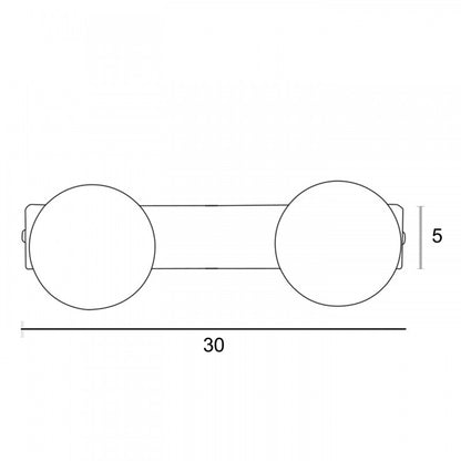 Απλίκα Δίφωτη G9 Μαύρη Ματ