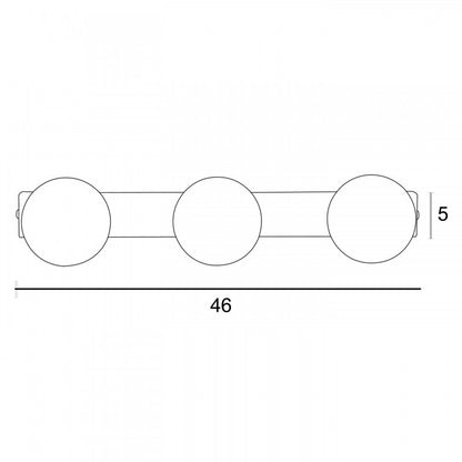 Απλίκα 3φωτη G9 Χρυσή Ματ