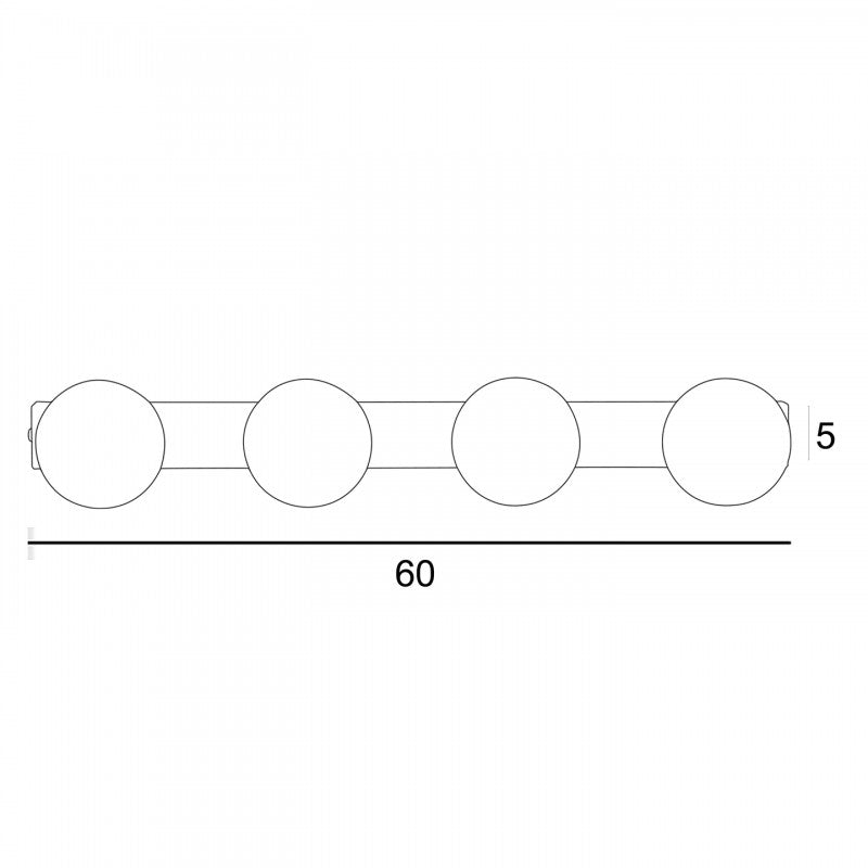 Απλίκα 4φωτη G9 Χρυσή Ματ