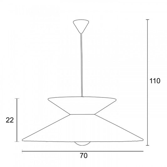 Φωτιστικό Μονόφωτο Σχοινί Μαύρο/Natural Ε27 Φ70